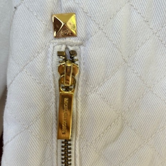 Michael Koss White Denim Jacket, Sz XS - Picture 4 of 9